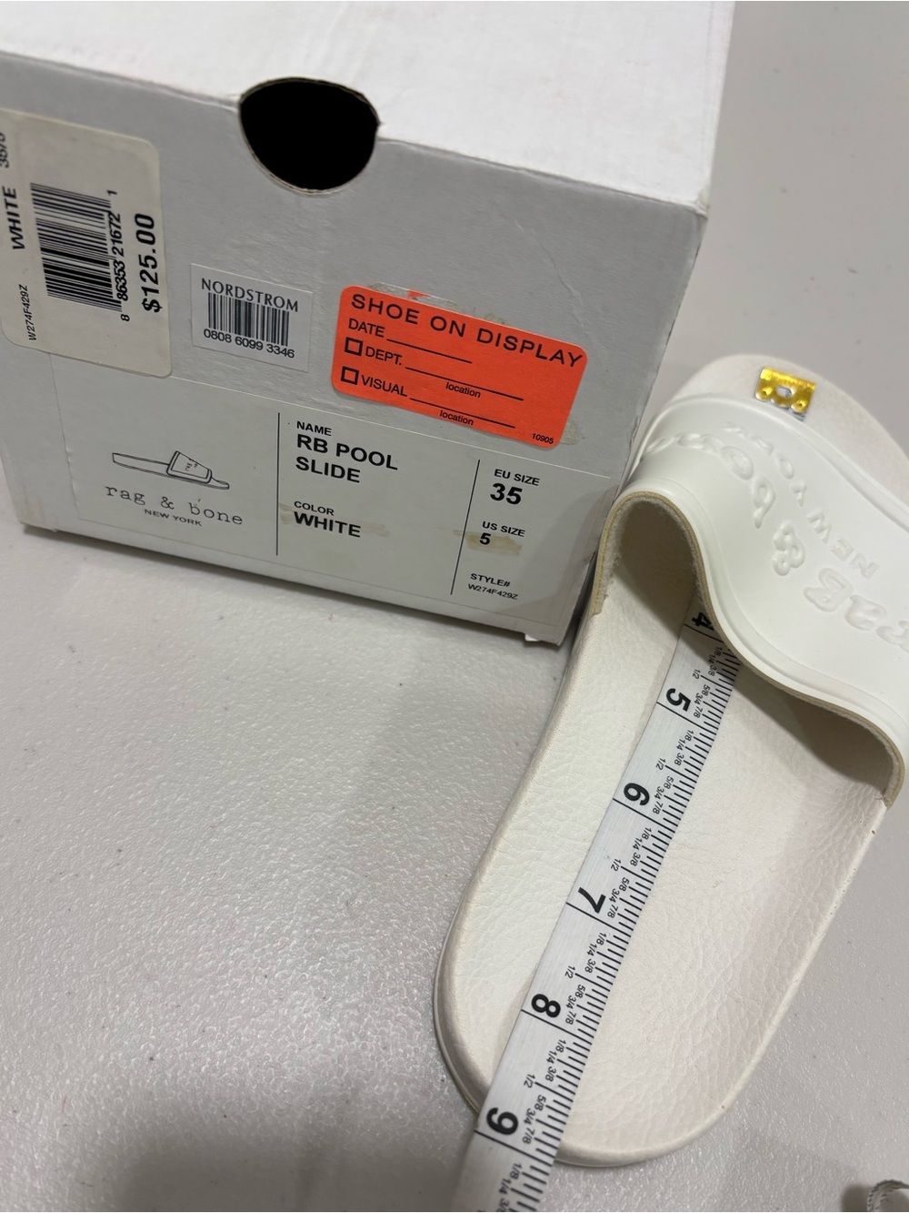 NEW Rag & Bone White Pool Slides - Picture 4 of 16